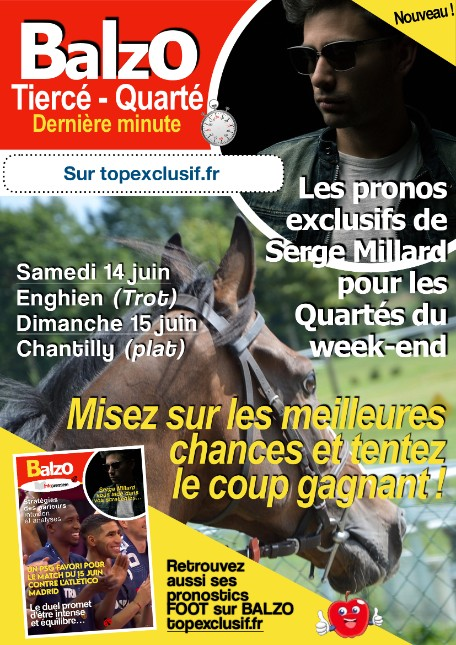 Tiercé Quarté du week-end du 14 et 15 juin 2025 altText