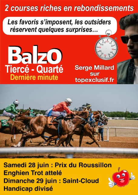 TIERCE / QUARTÉS SAMEDI 28 ET DIMANCHE 29 JUIN 2025 altText