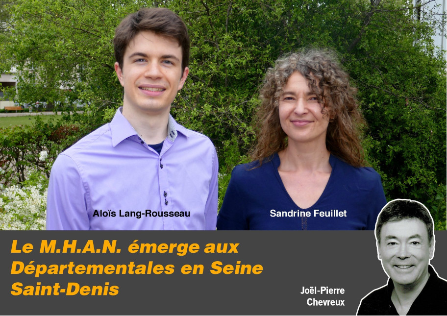 Le M.H.A.N. émerge aux départementales en Seine St Denis ! altText