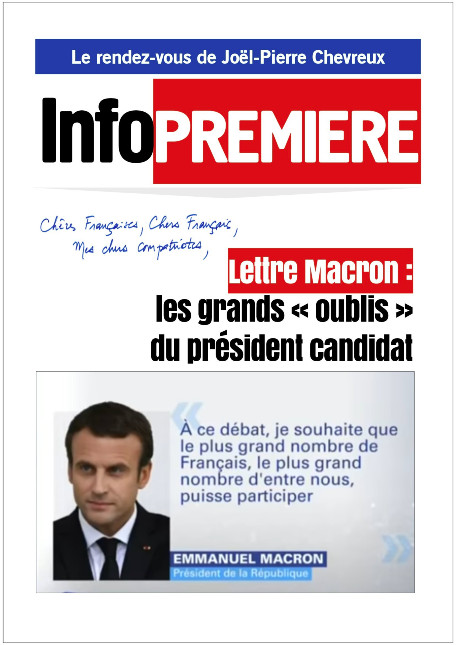 Lettre Macron : les grands oublis du président candidat altText