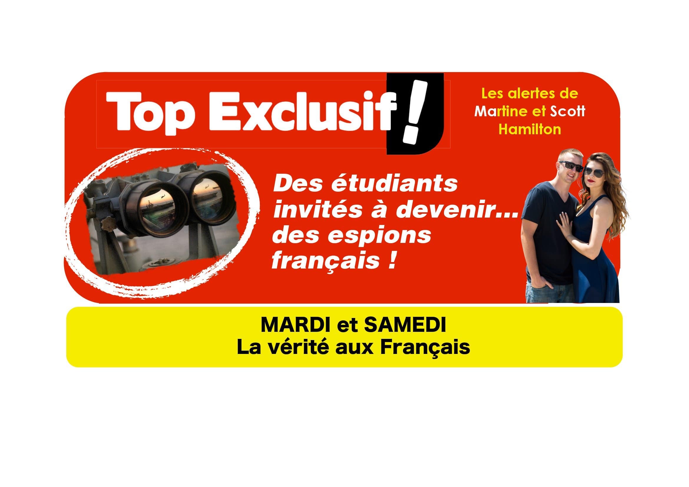 Des étudiants invités à devenir... des espions français altText