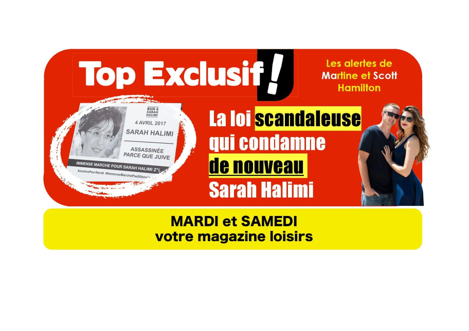 La loi scandaleuse qui condamne de nouveau Sarah Halimi ! altText